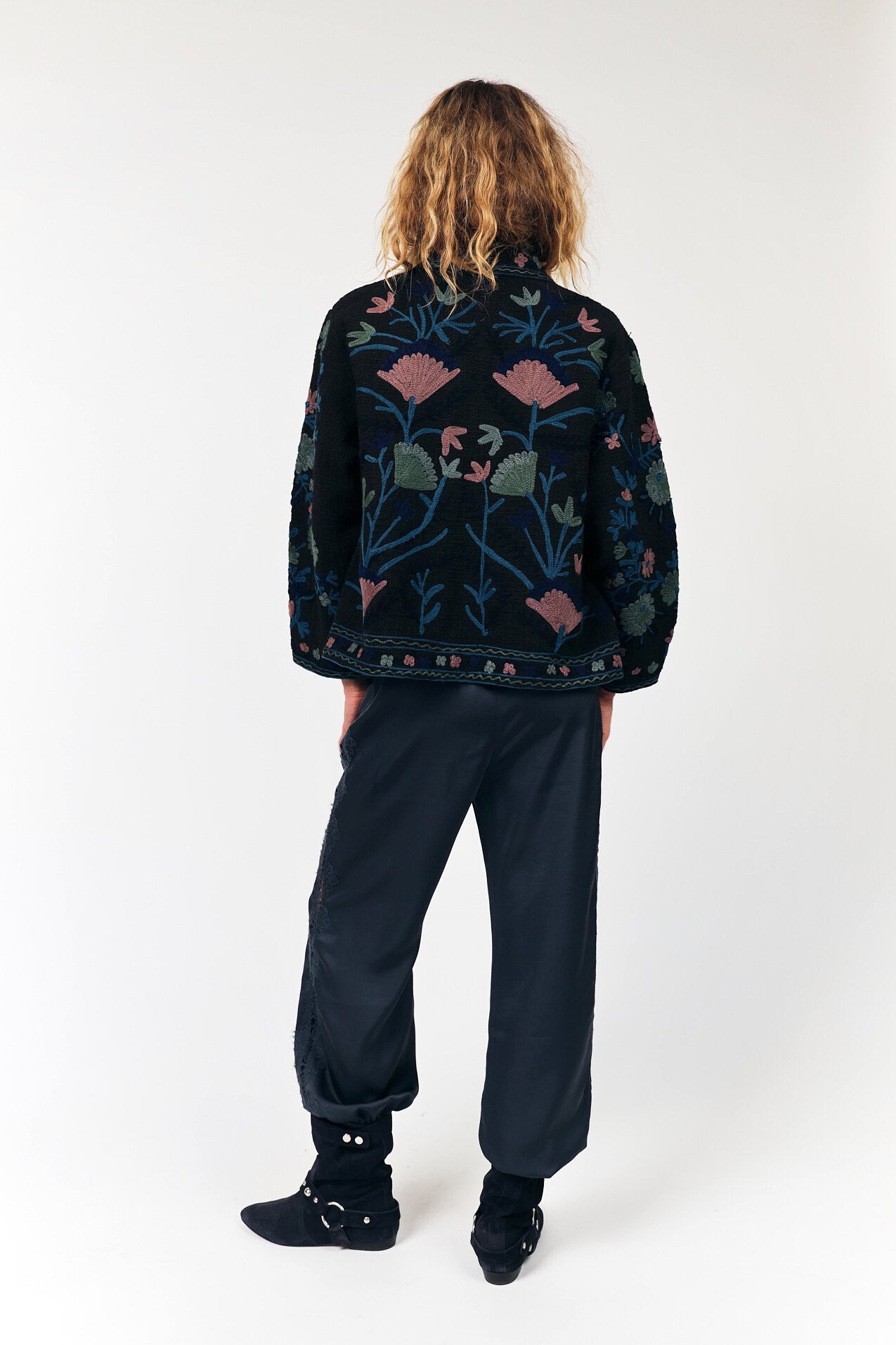 Sadiell Ls quiltet jakke – Washed Black